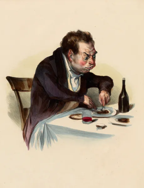 Le bon morceau. A Tidbit. av Charles-Joseph Traviès de Villers