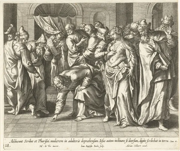 Christ and the Adulteress av Maerten De Vos