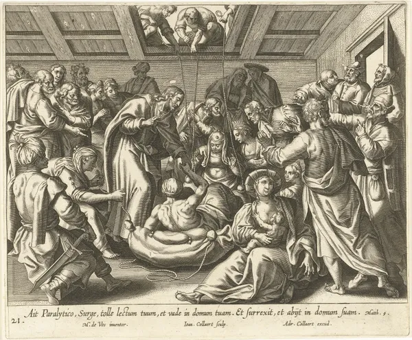 The Healing of a Paralytic av Maerten De Vos