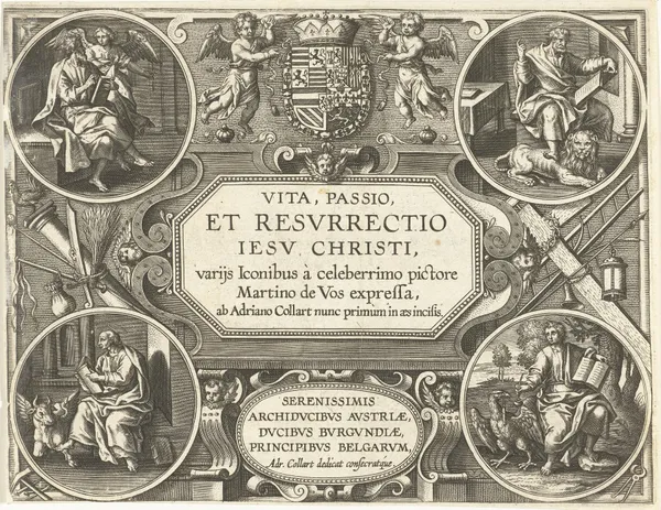 Vita, passio et Resvrrectio Iesv Christi – Title page av Maerten De Vos