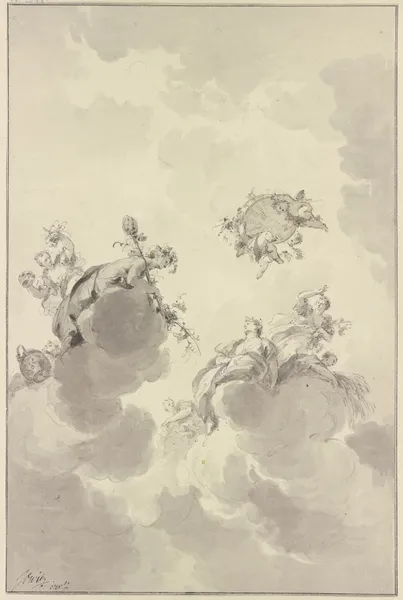 Bacchus and Ceres av Jacob de Wit