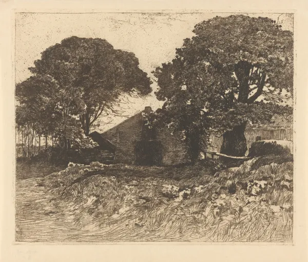 Boerderij in Dekkersduin av Willem de Zwart