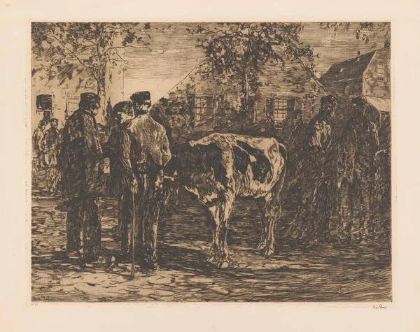 Koeienmarkt (20th century) av Willem de Zwart