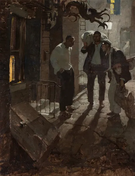 Man at the Crossroad av Dean Cornwell