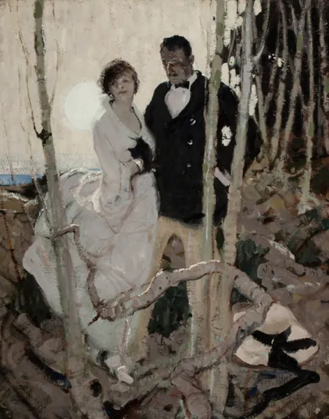 Moonlit Couple av Dean Cornwell