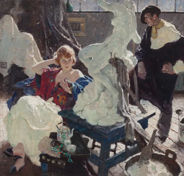 The Artist and His Model av Dean Cornwell