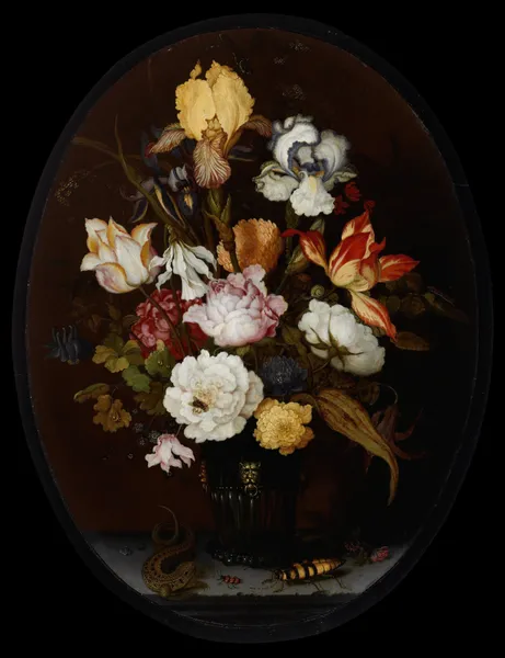 Still Life of Flowers in a Glass Vase av Balthasar van der Ast