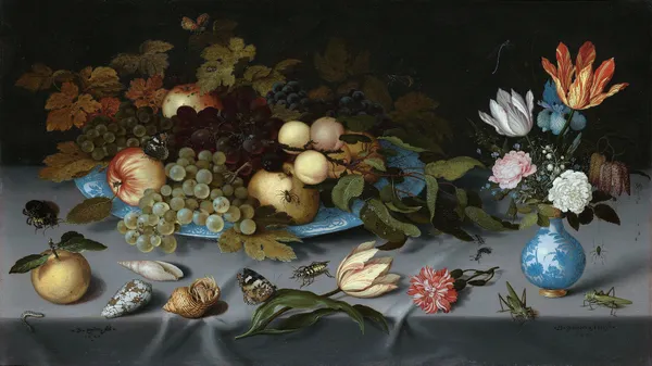 Still Life with Fruit and Flowers av Balthasar van der Ast