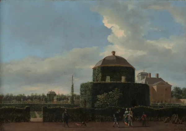 The Huis ten Bosch at The Hague and Its Formal Garden (View from the East) av Jan van der Heyden
