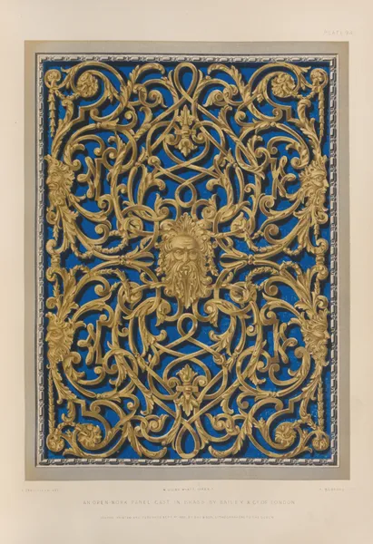 An open-work panel cast in brass av Matthew Digby Wyatt