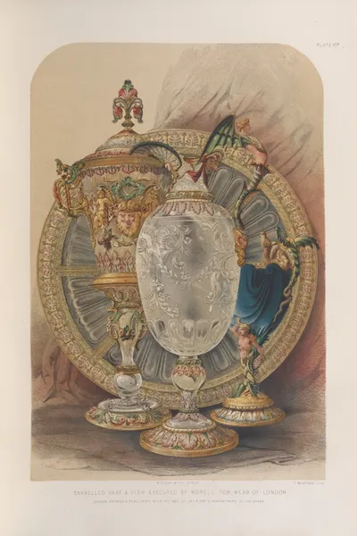 Enamelled vase & dish av Matthew Digby Wyatt