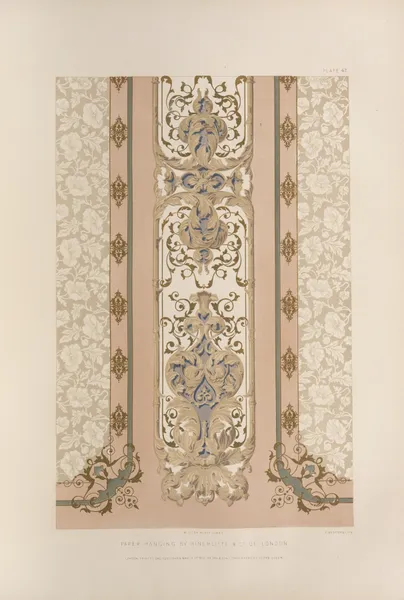 Paper hanging by Hinchliffe & co. of London av Matthew Digby Wyatt