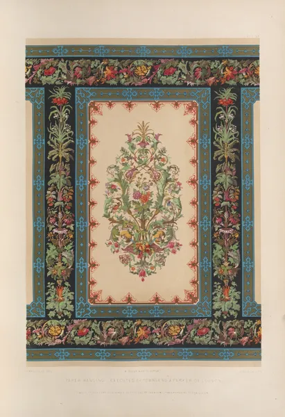Paper hanging executed by Townsend & Parker of London av Matthew Digby Wyatt
