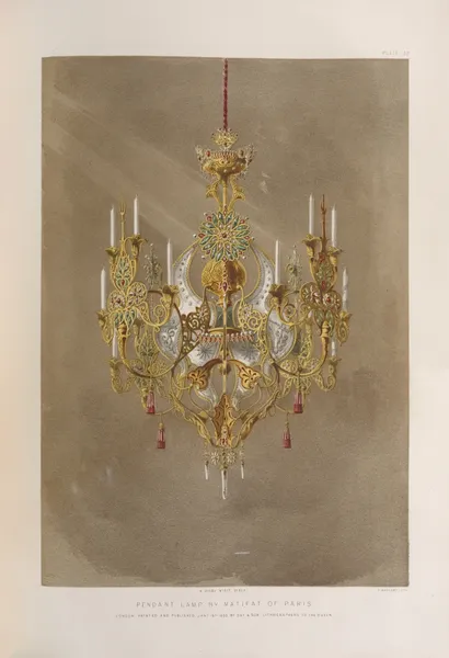 Pendant lamp by Matifat of Paris av Matthew Digby Wyatt