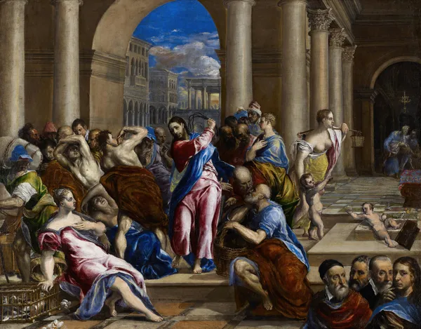 Christ Driving the Money Changers from the Temple av El Greco (Domenikos Theotokopoulos)