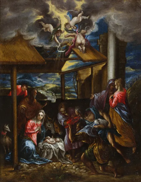 The Adoration Of The Shepherds av El Greco (Domenikos Theotokopoulos)