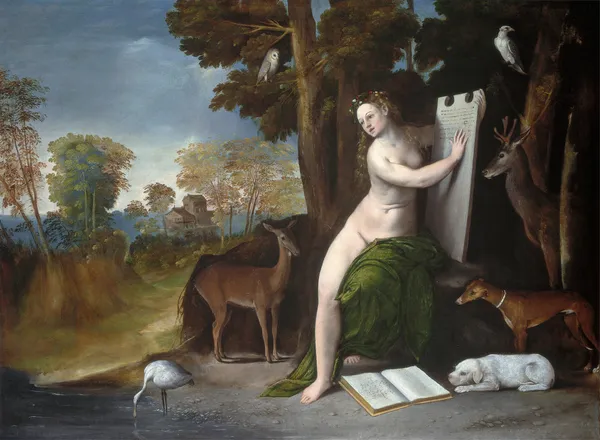 Circe and Her Lovers in a Landscape av Dosso Dossi