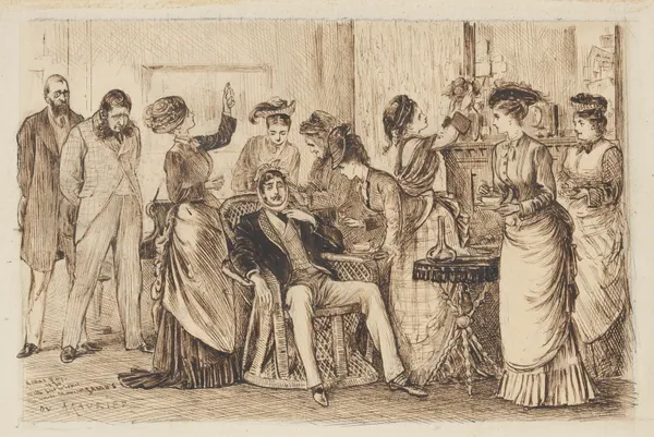 Christmas Day, 1876. av George Du Maurier