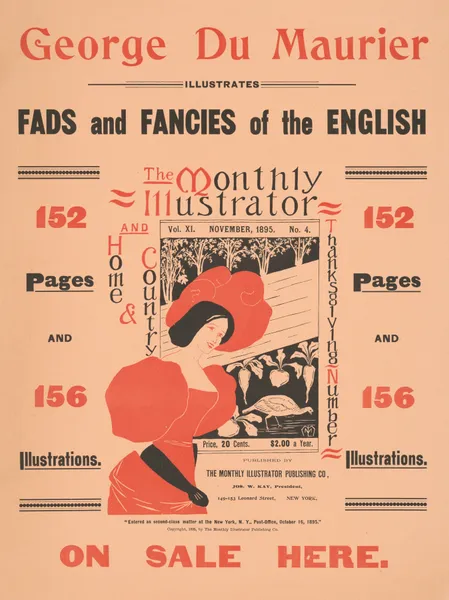 Fads and fancies of the English. The Monthly Illustrator, November, 1895 av George Du Maurier