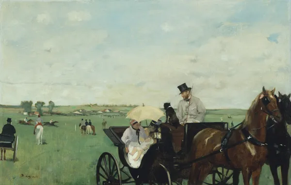 At The Races In The Countryside av Edgar Degas