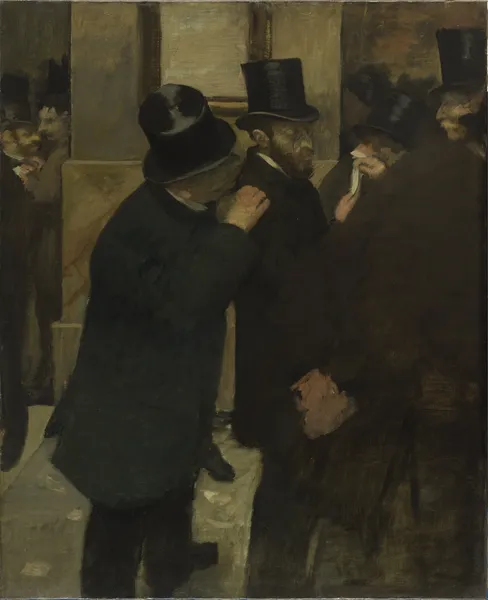 Portraits At The Stock Exchange av Edgar Degas