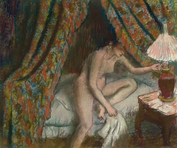 Retiring av Edgar Degas