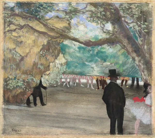 The Curtain av Edgar Degas