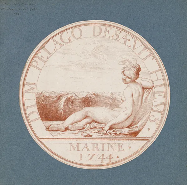 Design for a Token; Marine, 1744 av Edmé Bouchardon
