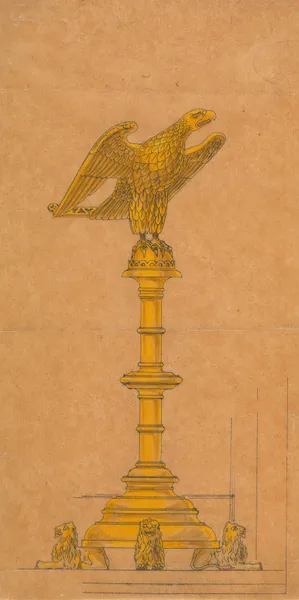Design executed for Jones and Willis, metal and wood-workers and church furniture manufacturers of Birmingham and London av George Edmund Street