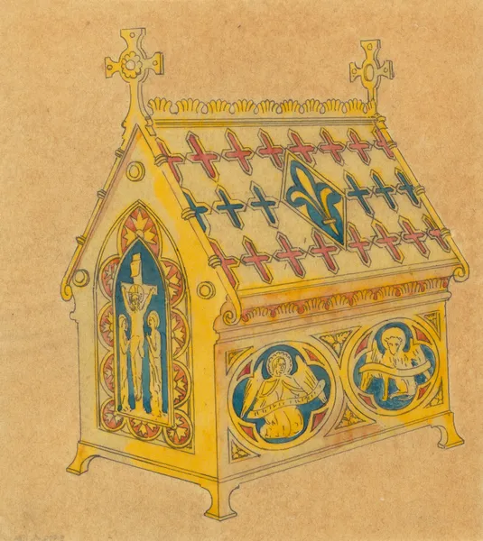 Design executed for Jones and Willis, metal and wood-workers and church furniture manufacturers of Birmingham and London av George Edmund Street