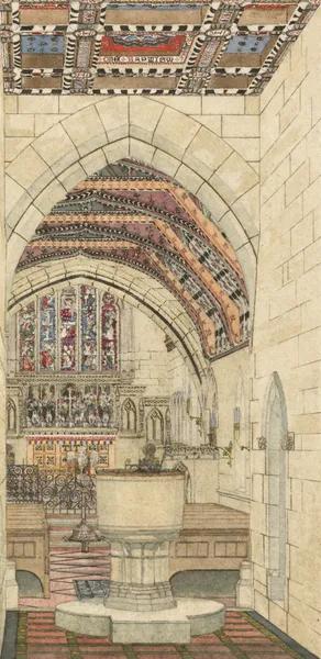 Design for Polychromatic Decoration of a Church av George Edmund Street
