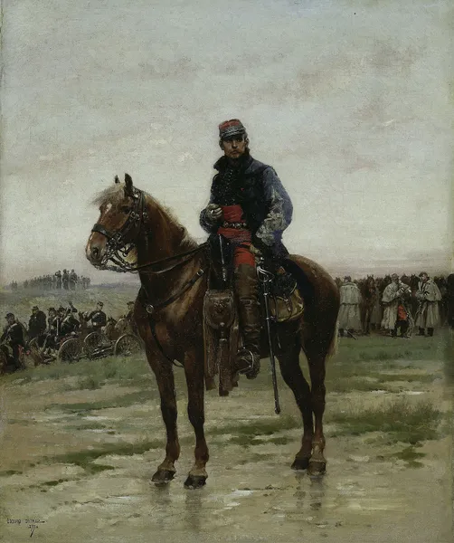 A Mounted Officer av Jean-Baptiste Édouard Detaille