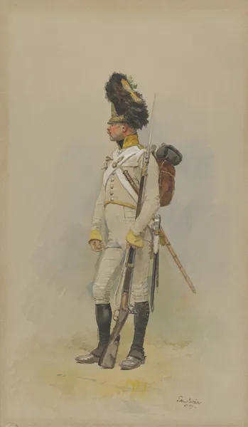 A Standing Grenadier of the Municipal Guard av Jean-Baptiste Édouard Detaille