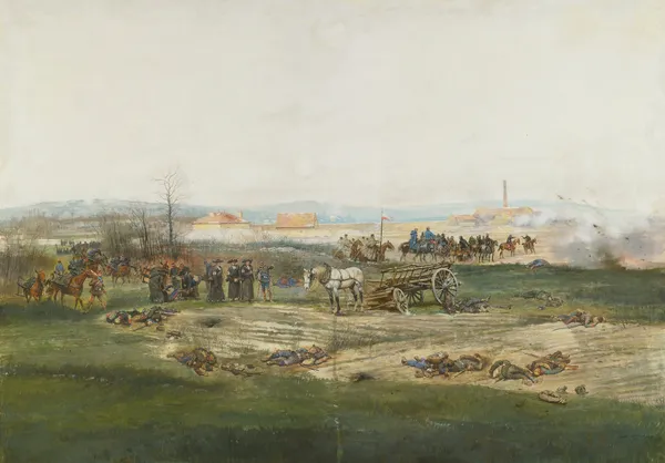 La Battaille De Champigny av Jean-Baptiste Édouard Detaille