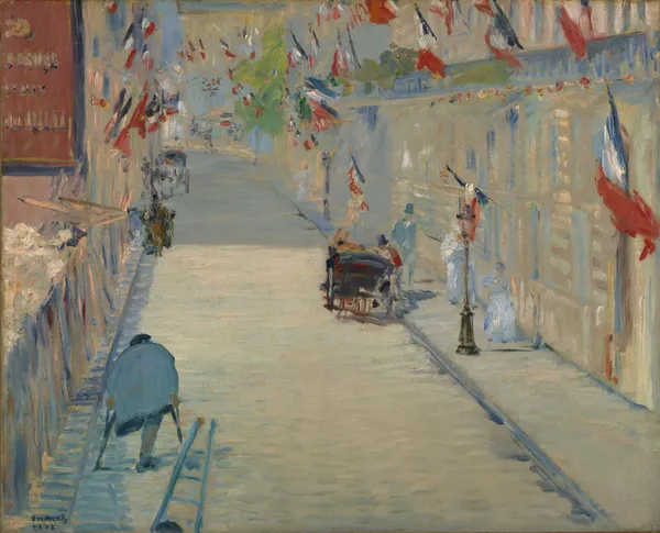 The Rue Mosnier with Flags av Édouard Manet