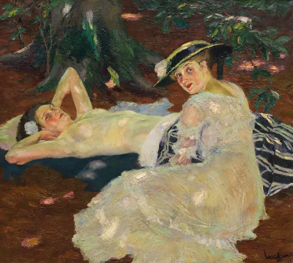 Hot Day (Two Ladies Beneath the Trees) av Edward Cucuel