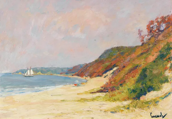 The Beach at Rocky Point, Long Island av Edward Cucuel
