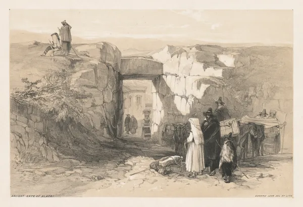 Views of Rome and Its Environs; Ancient Gate of Alatri av Edward Lear