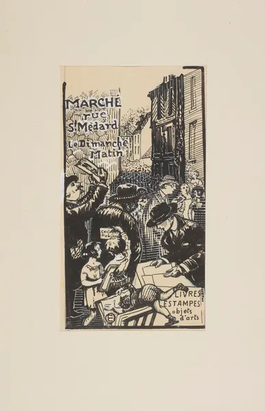 Marchés rue Saint-Médard. Le Dimanche Matin av Edward Okuń