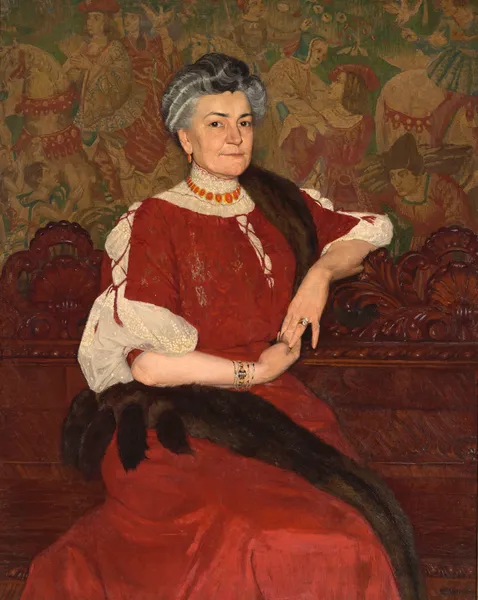Portrait of Mrs. Herse av Edward Okuń