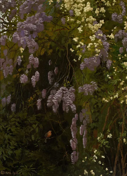 Wisterias in bloom av Edward Okuń