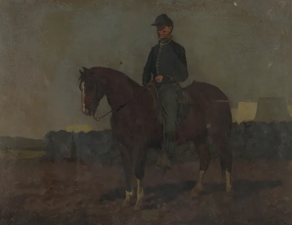 Cavalry orderly, Rappahannock Station, Va. av Edwin Forbes