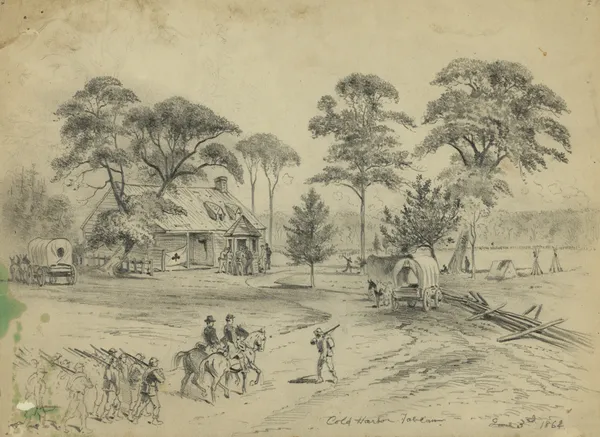 Cold Harbor Tavern, June 3, 1864 av Edwin Forbes