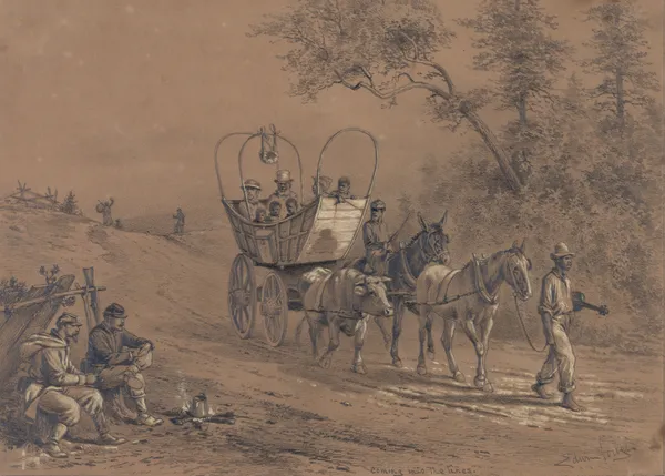 Coming into the lines. A party of slaves…have started for the Union lines av Edwin Forbes