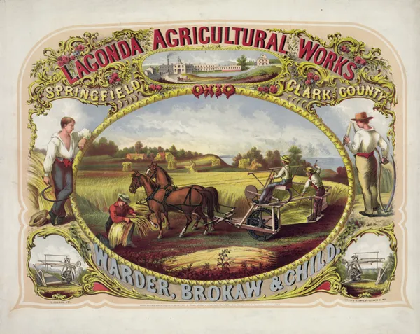 Lagonda Agricultural Works, Springfield, Clark County, Ohio, Warder, Brokaw & Child av Edwin Forbes