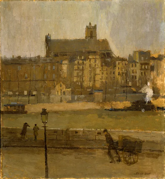 Quai de la Seine, Eglise St. Gervais av Frank Edwin Scott