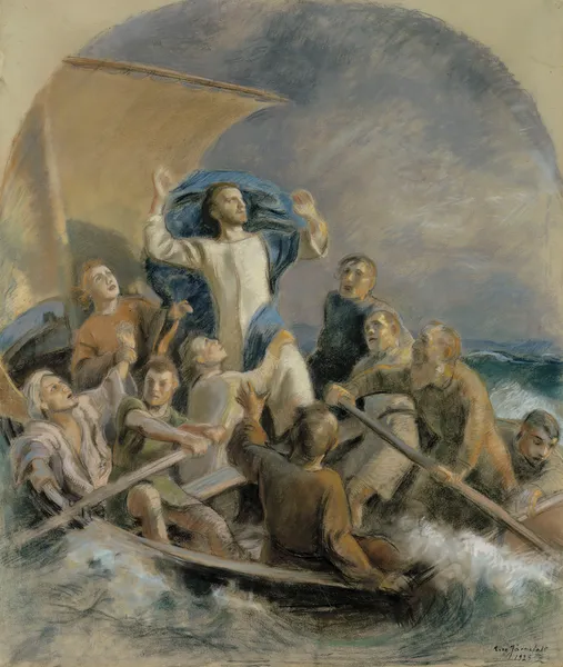 Christ Sets A Storm av Eero Järnefelt