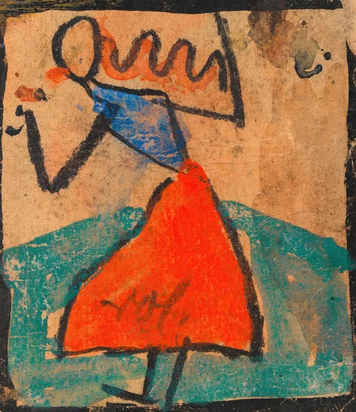 Mädchen mit rotem Rock av Egon Schiele
