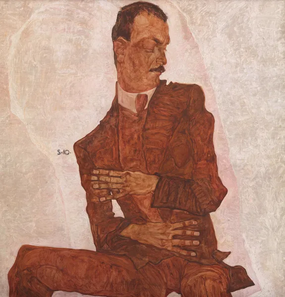 Porträt Arthur Roessler av Egon Schiele