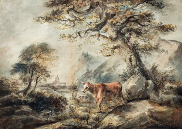 Landscape with Cattle av Elias Martin